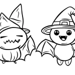 imprimer coloriage Chauve Souris Halloween gratuit