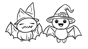 imprimer coloriage Chauve Souris Halloween gratuit