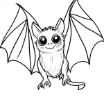 coloriage Chauve Souris Halloween et découpage à imprimer