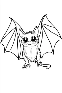 coloriage Chauve Souris Halloween et découpage à imprimer