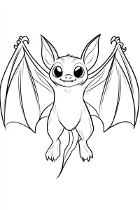 coloriage Chauve Souris Halloween à imprimer pour enfants