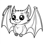 coloriage Chauve Souris Halloween à imprimer a4