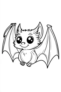 coloriage Chauve Souris Halloween à imprimer a4
