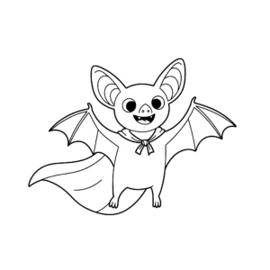 coloriage Chauve souris avec une cape gratuit a imprimer