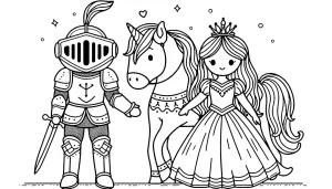 coloriage Chevalier pour enfants à télécharger