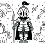 coloriage Chevalier gratuit pour enfants
