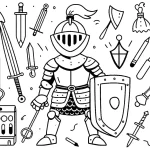 coloriage Chevalier pour bebe a imprimer
