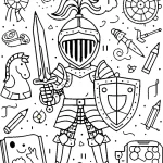 coloriage Chevalier gratuit pour enfants