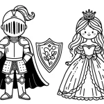coloriage Chevalier pour primaire