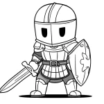 coloriage Chevalier à imprimer a4
