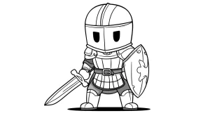 coloriage Chevalier à imprimer a4