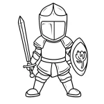 coloriage Chevalier gratuit à imprimer