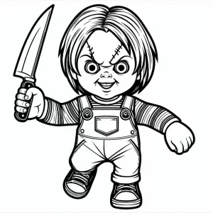 coloriage Chucky pour enfant de 4 ans