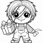 coloriage Chucky pour enfants a imprimer gratuit
