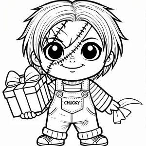 coloriage Chucky pour enfants a imprimer gratuit