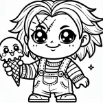 coloriage Chucky pour enfant a imprimer gratuit