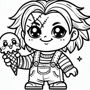 coloriage Chucky pour enfant a imprimer gratuit