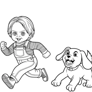 coloriage Chucky a telecharger