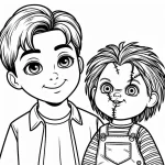 coloriage Chucky gratuit pour enfants