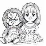 imprimer coloriage Chucky gratuit