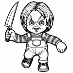 coloriage Chucky à imprimer
