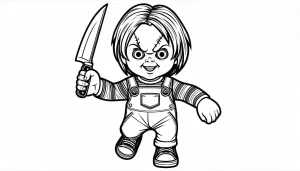 coloriage Chucky à imprimer