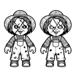 coloriage Chucky pour enfant de 7 ans