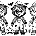 coloriage Chucky pour enfant de 6 ans