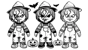 coloriage Chucky pour enfant de 6 ans