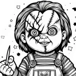 coloriage Chucky pour enfant de 7 ans