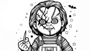 coloriage Chucky pour enfant de 7 ans
