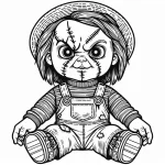 coloriage Chucky pour enfants à télécharger
