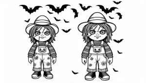 coloriage Chucky à imprimer gratuitement pdf