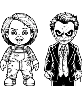 coloriage Chucky pour enfants a imprimer gratuit