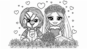 coloriage Chucky a colorier en ligne gratuitement