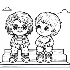 coloriage Chucky a imprimer gratuitement