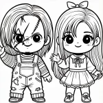 coloriage Chucky gratuit à imprimer
