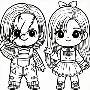 coloriage Chucky gratuit à imprimer