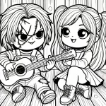 coloriage Chucky à imprimer pdf gratuit