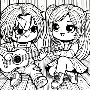 coloriage Chucky à imprimer pdf gratuit