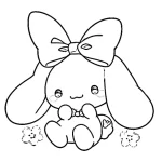 coloriage Cinnamoroll et apprentissage