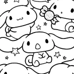 coloriage Cinnamoroll educatif pour enfant
