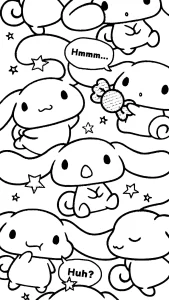 coloriage Cinnamoroll educatif pour enfant