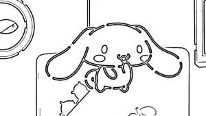coloriage Cinnamoroll à imprimer pour enfant de 3 ans