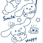 coloriage Cinnamoroll pour enfant de 8 ans