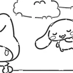 coloriage Cinnamoroll à imprimer pour enfant de 4 ans