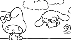 coloriage Cinnamoroll à imprimer pour enfant de 4 ans