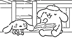 coloriage Cinnamoroll pour enfant de 6 ans