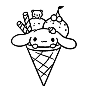 coloriage Cinnamoroll pour enfant à imprimer