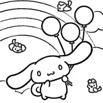 coloriage Cinnamoroll pour enfant de 6 ans